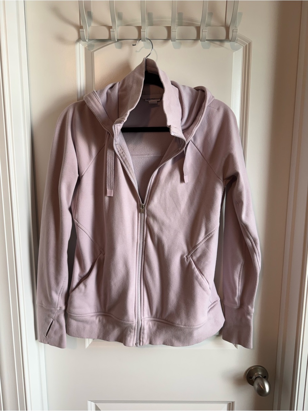 Athleta Light Dusty Pink Zip-Up Hoodie